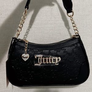 Juicy Couture liquorice heart shoulder bag / purse